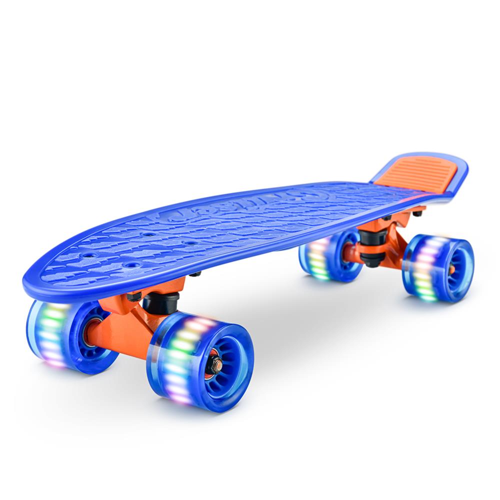 Skateboard Mini Cruiser Hurtle 6'' Bleu - Planche PP Deck, Idéal Pour Se Déplacer En Ville
