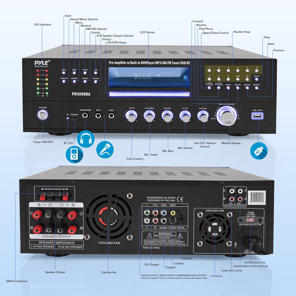 3000 watt home stereo system