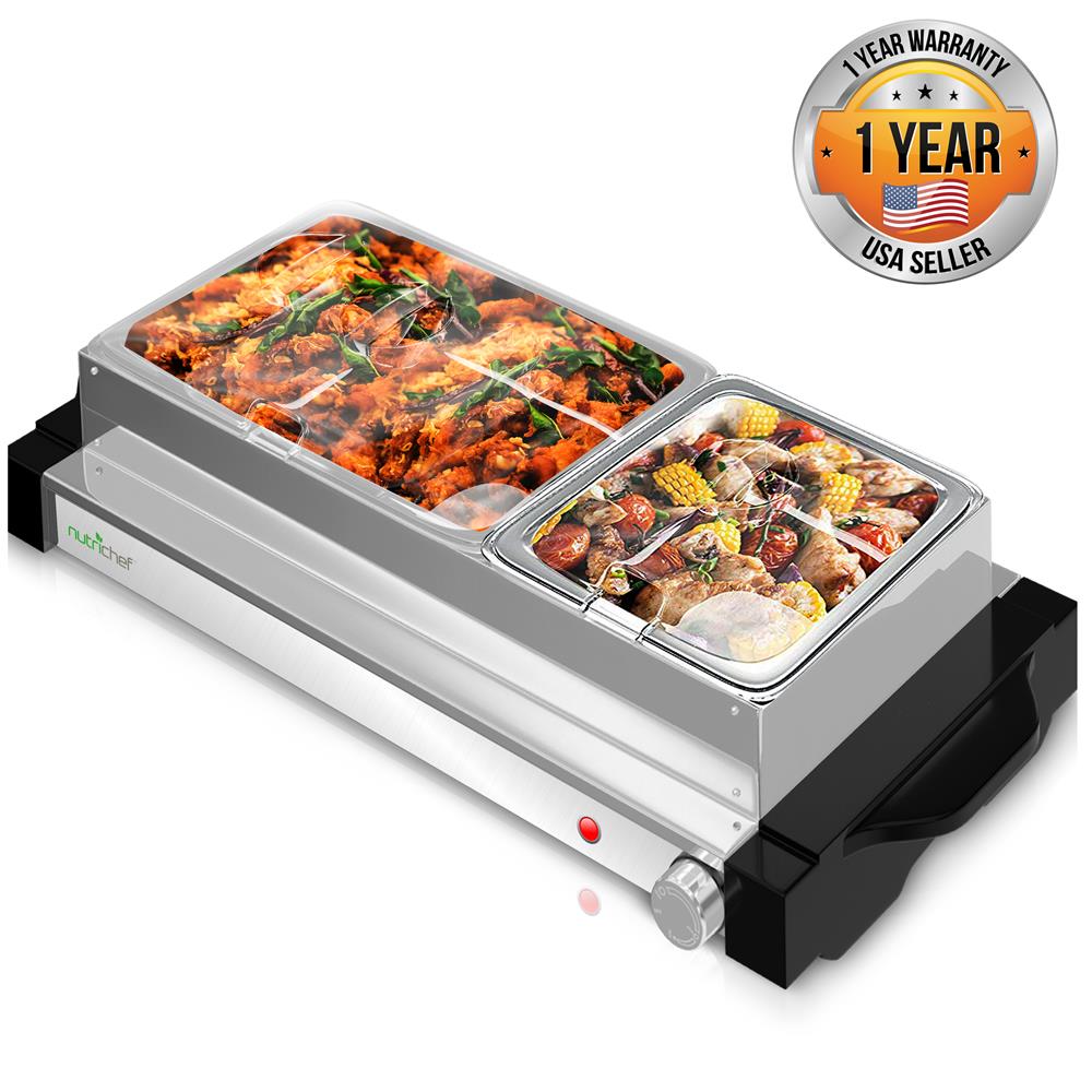 NutriChef PKBFWM25 Kitchen Cooking Food Warmers Serving