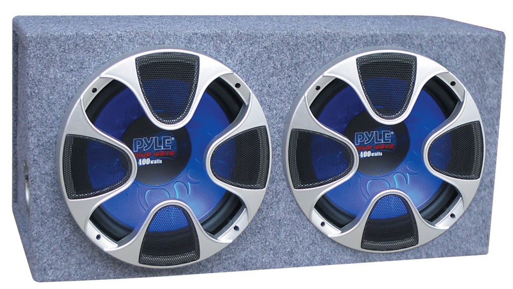 NEW 10" DUAL Subwoofer Bass Speakers.w/ Bandpass Enclosure Cabinet Box.neon Subs 