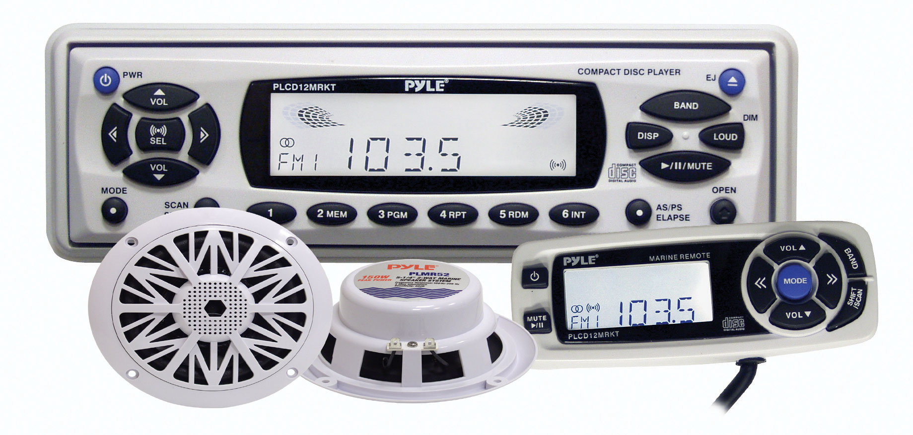 Pyle PLCD12MRKT Marine and Waterproof Headunits Stereo Receivers