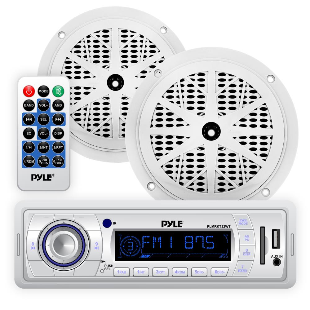 Pyle - PLMRKT32WT , Marine and Waterproof , Receiver & Speaker Kits , Marine In-