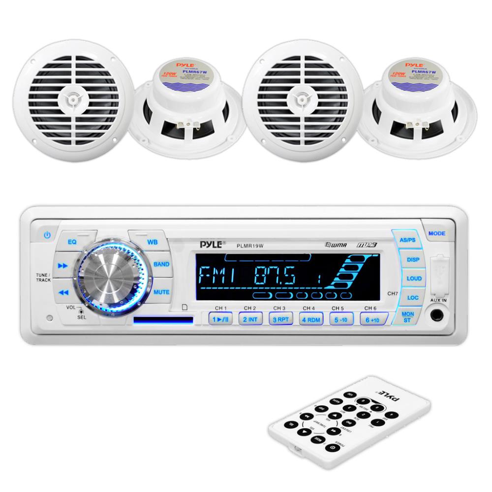 Pyle PLMRKT34WT Marine and Waterproof Receiver & Speaker Kits