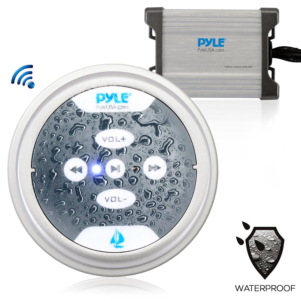 Pyle PLMRMP2A 2 Ch Waterproof MP3 Aux I/P Marine Power Amplifier W/ Remote 600 W 