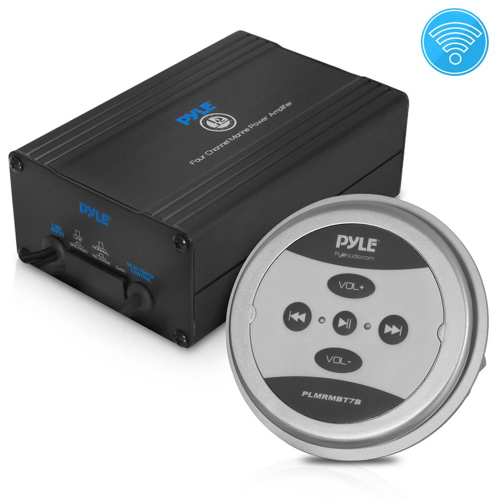 Pyle - PLMRMBT7B , On the Road , Vehicle Amplifiers , 4-Ch. Waterproof