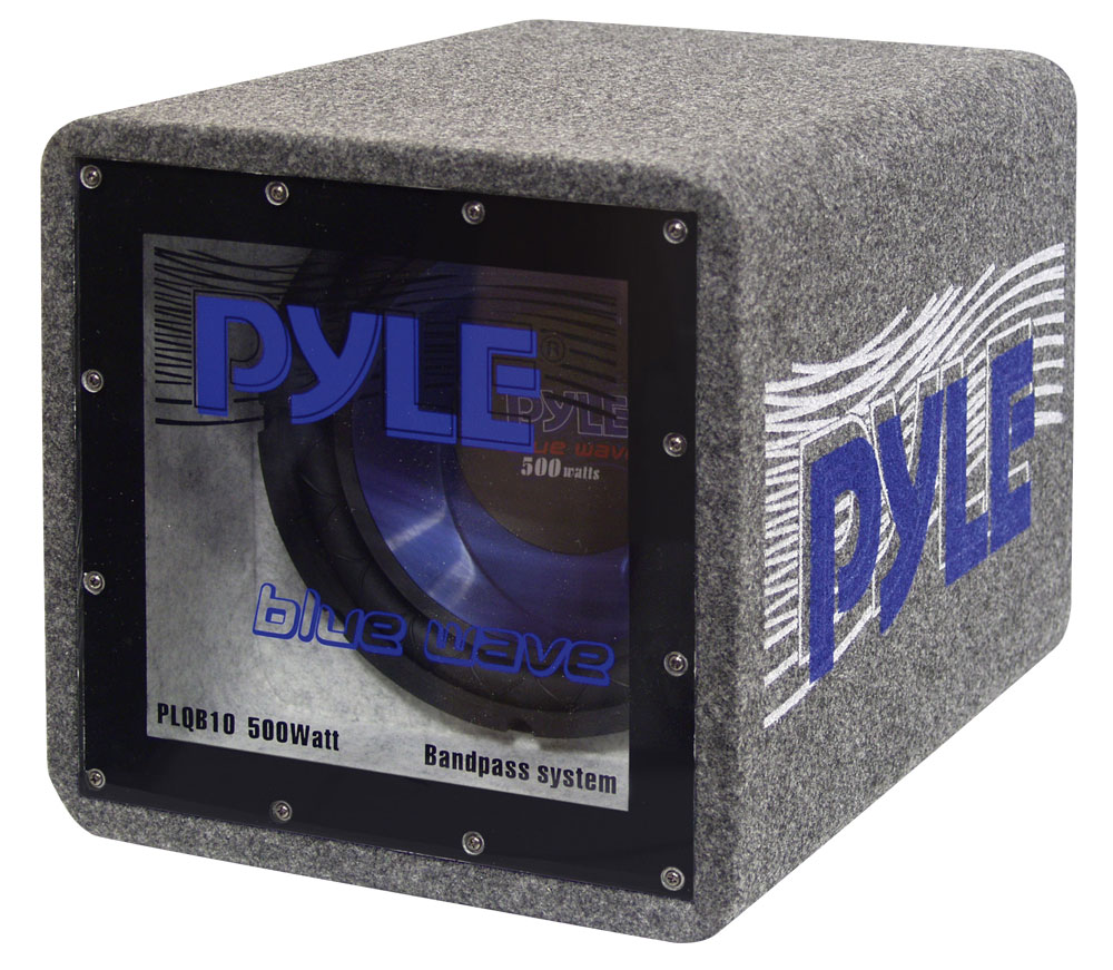 NEW 10" DUAL Subwoofer Bass Speakers.w/ Bandpass Enclosure Cabinet Box.neon Subs 
