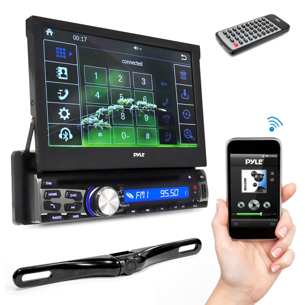 Pyle PLT85BTCM CD/DVD Player Bluetooth Wireless Streaming Hands-Free Talking Radio Stereo Receiver Black & Scosche GM1483B Compatible with 1995-02 GM Full Size Truck ISO DIN Dash Kit Black 