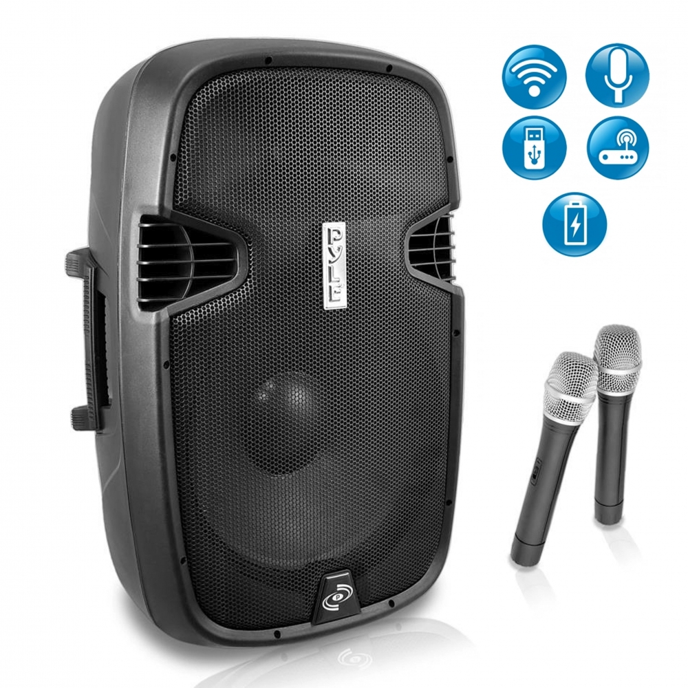 Portable Loud Speaker 1000W Bass Stereo Sound System 12" USB Bluetooth Wireless