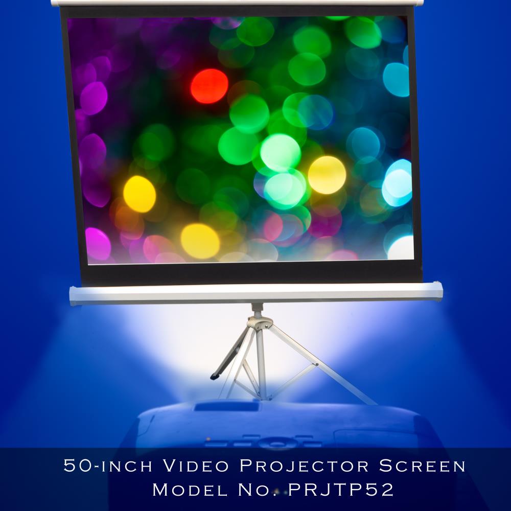 50" VIDEO PROJECTOR SCREEN EASY FOLDOUT ROLLUP PROJECTION DISPLAY TRIPOD STAND eBay