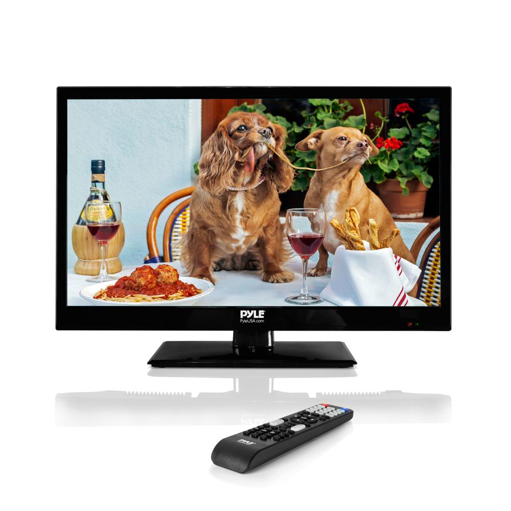 Pyle Televisión LED RV de 18.5 pulgadas 1080p - Monitor de pantalla plana  delgado FHD pequeño TV con HDMI, RCA, combo de disco multimedia/DVD