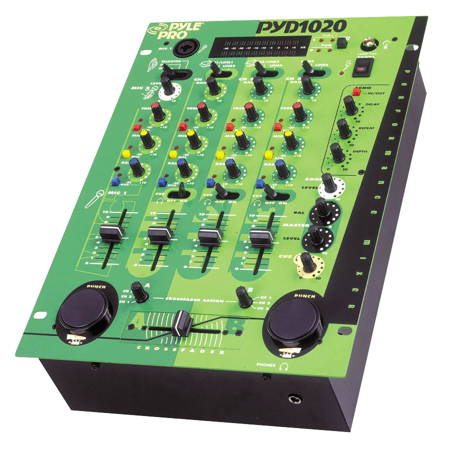 Pyle-Pro PYD1020 10'' Three Channel DJ Trick Mixer with Punch and Echo  (Discontinued by Manufacturer)