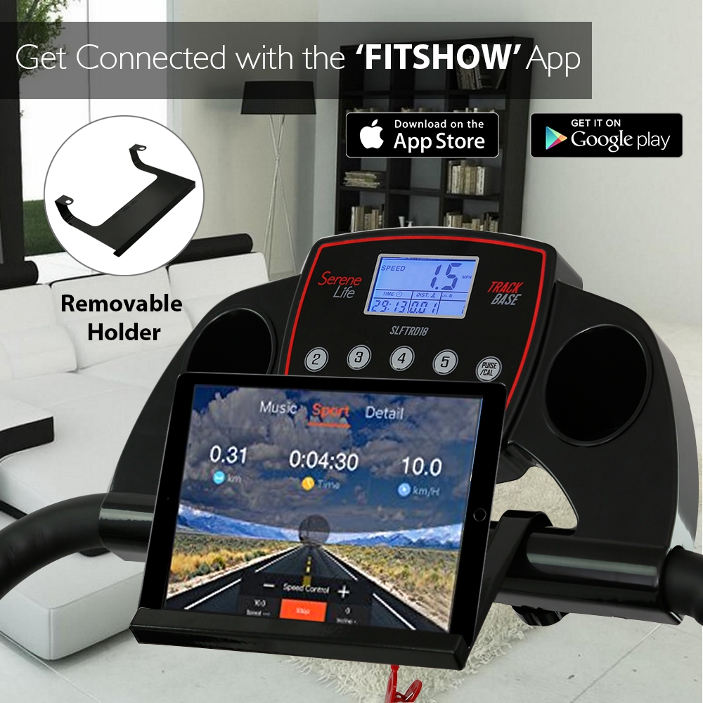 Track Base Smart Digital Treadmill with Downloadable App Fitness