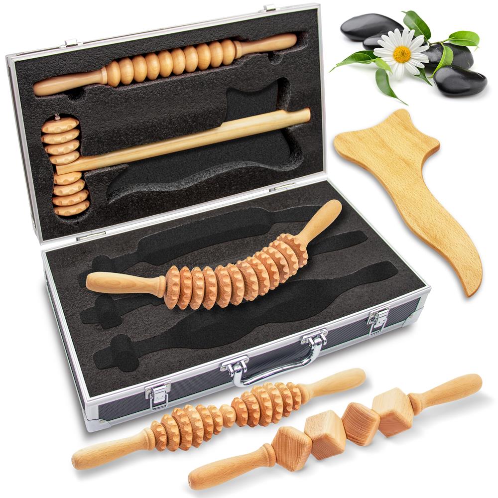 Wooden Massage Kit Wood Therapy Massage Tools Lymphatic - Temu