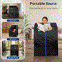 Pyle - AZSLISAU10BK.5 , Home and Office , Therapeutic , Compact & Portable Infrared Sauna