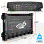Pyle - HTG157.5 , On the Road , Vehicle Amplifiers , 3000 Watt 2 Ohm Stable Mono Block Mosfet Amplifier