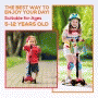 Pyle - HUFSP98 , Sports and Outdoors , Kids Toy Scooters , ScootKid 4-Wheel Kids Scooter - Child & Toddler Toy Scooter with Built-in LED Wheel Lights, Portable Folding Style (Ages 5-12 Years)