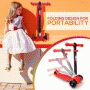 Pyle - HUFSP98 , Sports and Outdoors , Kids Toy Scooters , ScootKid 4-Wheel Kids Scooter - Child & Toddler Toy Scooter with Built-in LED Wheel Lights, Portable Folding Style (Ages 5-12 Years)