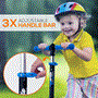 Pyle - HUKS86B , Sports and Outdoors , Kids Toy Scooters , ScootKid 3-Wheel Kids Scooter - Child & Toddler Toy Scooter with Built-in LED Wheel Lights, Storage Box Comfort Seat, Adult Push-Bar Handle (Ages 1-5 Years)