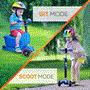 Pyle - HUKS86B , Sports and Outdoors , Kids Toy Scooters , ScootKid 3-Wheel Kids Scooter - Child & Toddler Toy Scooter with Built-in LED Wheel Lights, Storage Box Comfort Seat, Adult Push-Bar Handle (Ages 1-5 Years)