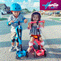 Pyle - HURFS69G , Sports and Outdoors , Kids Toy Scooters , ScootKid 3-Wheel Kids Scooter - Child & Toddler Toy Scooter with Built-in LED Wheel Lights, Fold-Out Comfort Seat (Ages 1+) (Green)