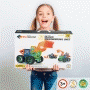 Pyle - HURMT70.5 , Home and Office , Deluxe Magnetic Building Blocks - Educational Magnet Tiles Kit with Car Accessories, Magnetic Construction Shapes, Safe and Durable Toy Set for Kids (70 pcs.)