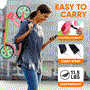 Pyle - HURTS89 , Sports and Outdoors , Kids Toy Scooters , Lightweight and Foldable Kick Scooter - Adjustable Scooter for Teens and Adult, Alloy Deck with High Impact Wheels (Watermelon)