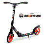 Pyle - HURTSBLK.5 , Sports and Outdoors , Kids Toy Scooters , Lightweight and Foldable Kick Scooter - Adjustable Scooter for Teens and Adult, Alloy Deck with High Impact Wheels (Black)