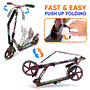 Pyle - HURTSRT , Sports and Outdoors , Kids Toy Scooters , Lightweight and Foldable Kick Scooter - Adjustable Scooter for Teens and Adult, Alloy Deck with High Impact Wheels (Real Tree)