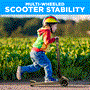 Pyle - HURXLGY , Sports and Outdoors , Kids Toy Scooters , 3-Wheel Foldable Kids Scooter - Child Toy Scooter with Built-in LED Wheel Lights, Easy Maneuvering Lean-to-Steer Technology (Gray)