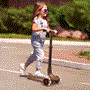 Pyle - HURXLGY , Sports and Outdoors , Kids Toy Scooters , 3-Wheel Foldable Kids Scooter - Child Toy Scooter with Built-in LED Wheel Lights, Easy Maneuvering Lean-to-Steer Technology (Gray)