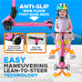 Pyle - HURXLPK , Sports and Outdoors , Kids Toy Scooters , 3-Wheel Foldable Kids Scooter - Child Toy Scooter with Built-in LED Wheel Lights, Easy Maneuvering Lean-to-Steer Technology (Pink)