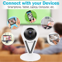Pyle - UIPCAMHD12 , Gadgets and Handheld , Cameras - Videocameras , HD Wireless IP Camera - WiFi Cam, Remote Video Monitoring Surveillance Security, Built-in Speaker & Microphone, App Download