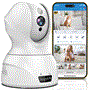 Pyle - IPCAMHD61 , Home and Office , Cameras - Videocameras , HD Wireless IP Camera / WiFi Cam, Remote Video Monitoring Surveillance Security, Built-in Speaker, Microphone, PTZ (Pan, Tilt, Zoom) Control, App Download