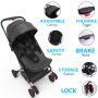 Pyle - JPC18BK , Baby , Portable Folding Baby Stroller - Compact & Portable Stroller