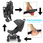 Pyle - JPC18BK , Baby , Portable Folding Baby Stroller - Compact & Portable Stroller