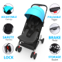 Pyle - JPC18BL , Misc , Portable Folding Baby Stroller - Compact & Portable Stroller