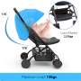 Pyle - JPC18BL , Misc , Portable Folding Baby Stroller - Compact & Portable Stroller