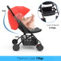 Pyle - JPC18RD , Misc , Portable Folding Baby Stroller - Compact & Portable Stroller
