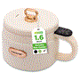 Pyle - NC12BWHITE , Kitchen & Cooking , Kitchen Tools & Utensils , 1.6L Portable Electric Rice Cooker, Multi-Functional with Non-Stick Ceramic Coating, Digital Control Panel, 6 Optional Functions, Anti-Burn Dry, Automatic Power-Off (White)
