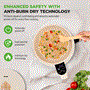 Pyle - NC12BWHITE , Kitchen & Cooking , Kitchen Tools & Utensils , 1.6L Portable Electric Rice Cooker, Multi-Functional with Non-Stick Ceramic Coating, Digital Control Panel, 6 Optional Functions, Anti-Burn Dry, Automatic Power-Off (White)