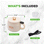 Pyle - NC12BWHITE , Kitchen & Cooking , Kitchen Tools & Utensils , 1.6L Portable Electric Rice Cooker, Multi-Functional with Non-Stick Ceramic Coating, Digital Control Panel, 6 Optional Functions, Anti-Burn Dry, Automatic Power-Off (White)