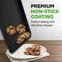 Pyle - NC2TRBLX8 , Kitchen & Cooking , Kitchen Tools & Utensils , 16-Piece Nonstick Cookie Sheet Baking Pan - Professional Quality Kitchen Cooking Non-Stick Bake Trays with Black Coating Inside & Outside