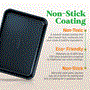 Pyle - NC2TRBU , Kitchen & Cooking , Kitchen Tools & Utensils , 2-Pc. Nonstick Cookie Sheet Baking Pan - Professional Quality Kitchen Cooking Non-Stick Bake Trays with Blue Diamond Coating Inside & Outside
