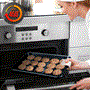 Pyle - NC2TRBU , Kitchen & Cooking , Kitchen Tools & Utensils , 2-Pc. Nonstick Cookie Sheet Baking Pan - Professional Quality Kitchen Cooking Non-Stick Bake Trays with Blue Diamond Coating Inside & Outside