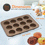 Pyle - NC2TRCP3 , Kitchen & Cooking , Kitchen Tools & Utensils , Kitchen Oven Muffin Baking Pans - Deluxe Non-Stick Cupcake Cookie Sheet Bakeware