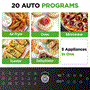 Pyle - NCAFOV32BK ,  , NutriChef 32 Qt Digital Air Fryer Toaster Oven Combo - 1800W, 20-in-1 Countertop, Double-Rack Oven with 360° Air Circulation, Dual Cook & Rotisserie Functions, 20 Presets for Oil-Free Cooking for Healthier Meals