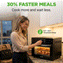 Pyle - NCAFOV32BK ,  , NutriChef 32 Qt Digital Air Fryer Toaster Oven Combo - 1800W, 20-in-1 Countertop, Double-Rack Oven with 360° Air Circulation, Dual Cook & Rotisserie Functions, 20 Presets for Oil-Free Cooking for Healthier Meals