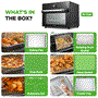 Pyle - NCAFOV32BK ,  , NutriChef 32 Qt Digital Air Fryer Toaster Oven Combo - 1800W, 20-in-1 Countertop, Double-Rack Oven with 360° Air Circulation, Dual Cook & Rotisserie Functions, 20 Presets for Oil-Free Cooking for Healthier Meals