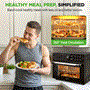 Pyle - NCAFOV32BK ,  , NutriChef 32 Qt Digital Air Fryer Toaster Oven Combo - 1800W, 20-in-1 Countertop, Double-Rack Oven with 360° Air Circulation, Dual Cook & Rotisserie Functions, 20 Presets for Oil-Free Cooking for Healthier Meals