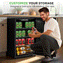 Pyle - NCBEERCL100 , Kitchen & Cooking , Fridges & Coolers , 108-Can Beer Fridge Cooler with Glass Door and Digital Temperature Control for Chilling Beers and Sodas (Black)